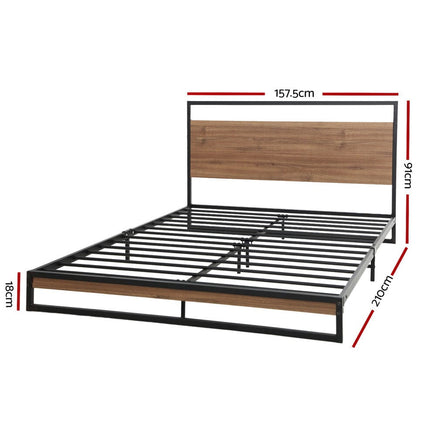 Bed Frame Queen Size Metal Bed Frame DANE Furniture Kings Warehouse