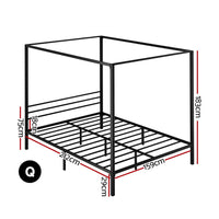 Bed Frame Queen Size Metal Bed Frame POCHY Furniture Kings Warehouse