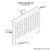 Bed Head Double Charcoal Headboard Upholstery Fabric Tufted Buttons Furniture Kings Warehouse