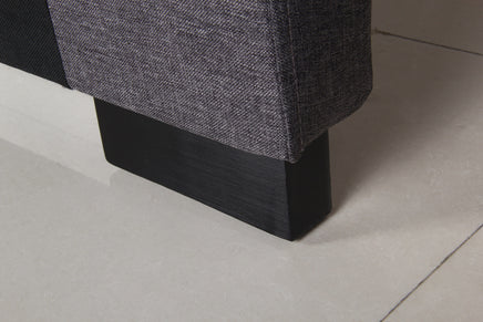 Bed Head Double Charcoal Headboard Upholstery Fabric Tufted Buttons Furniture Kings Warehouse