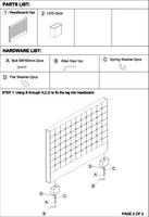 Bed Head King Charcoal Headboard Upholstery Fabric Tufted Buttons Furniture Kings Warehouse