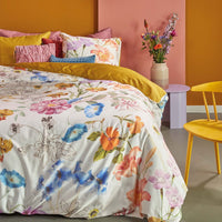 Bedding House Beau Multi Cotton Sateen Quilt Cover Set Queen Home & Garden Kings Warehouse