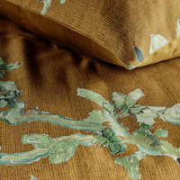 Bedding House Blossoming Ochre Cotton Sateen Quilt Cover Set King Home & Garden Kings Warehouse