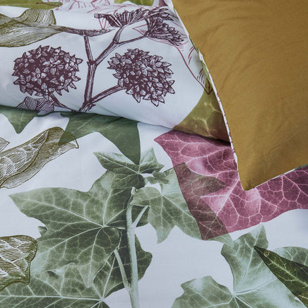 Bedding House Ivy Multi Cotton Quilt Cover Set Queen Home & Garden Kings Warehouse