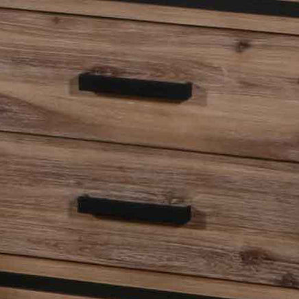 Bedside Table 2 drawer Night Stand with Solid Acacia Storage in Sliver Brush Colour Furniture Kings Warehouse