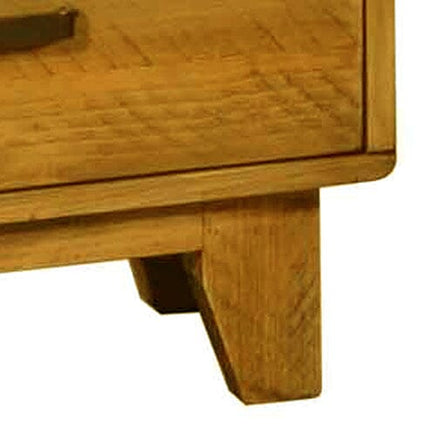 Bedside Table 2 drawers Night Stand Solid Wood Storage Light Brown Colour Furniture Kings Warehouse