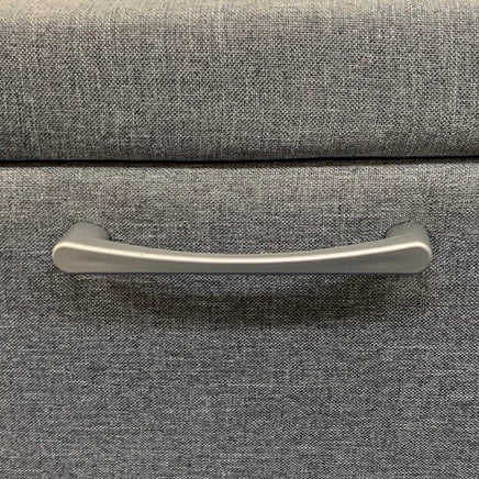 Bedside Table 2 drawers Night Stand Upholstery Fabric Storage in Light Grey Colour Furniture Kings Warehouse