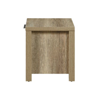 Bedside Table 2 drawers Storage Table Night Stand MDF in Oak Furniture Kings Warehouse