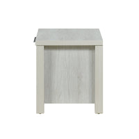 Bedside Table 2 drawers Storage Table Night Stand MDF in White Ash Furniture Kings Warehouse