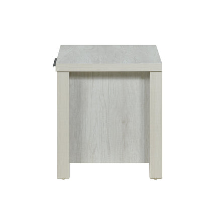 Bedside Table 2 drawers Storage Table Night Stand MDF in White Ash Furniture Kings Warehouse