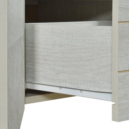Bedside Table 2 drawers Storage Table Night Stand MDF in White Ash Furniture Kings Warehouse