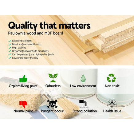 Bedside Table 2 Drawers Vintage X2 - THYME Grey Furniture Kings Warehouse