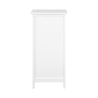 Bedside Table Bathroom Storage Cabinet 3 Drawers White Furniture Kings Warehouse