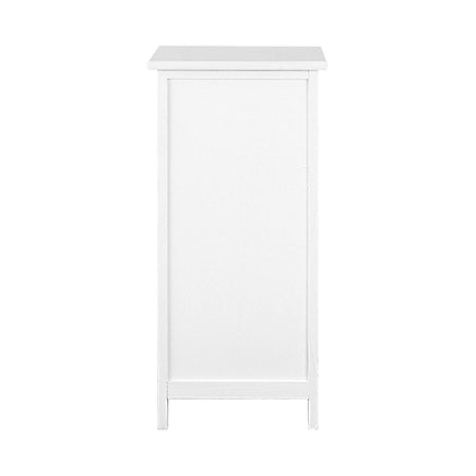 Bedside Table Bathroom Storage Cabinet 3 Drawers White Furniture Kings Warehouse