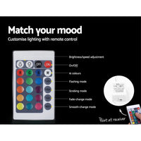 Bedside Tables LED 2 Drawers - REMI White Furniture Kings Warehouse