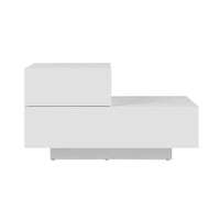 Bedside Tables LED 2 Drawers - REMI White Furniture Kings Warehouse
