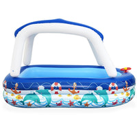 Bestway Kids Pool 213x155x132cm Inflatable Swimming w/ Canopy Play Pools 282L Home & Garden Kings Warehouse