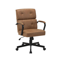Beverly Home Office Chair In Brown Fabric Kings Warehouse