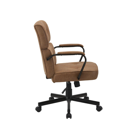 Beverly Home Office Chair In Brown Fabric Kings Warehouse
