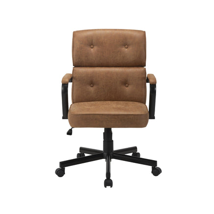Beverly Home Office Chair In Brown Fabric Kings Warehouse