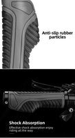 Bicycle Grips MTB Road Bike Double Lock Rubber Handlebar Grips Anti-Slip Rock Bros BLACK Kings Warehouse