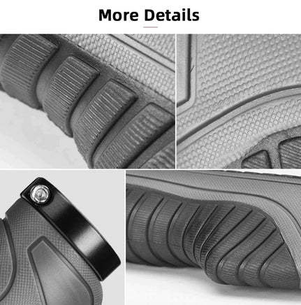 Bicycle Grips MTB Road Bike Double Lock Rubber Handlebar Grips Anti-Slip Rock Bros BLUE Kings Warehouse