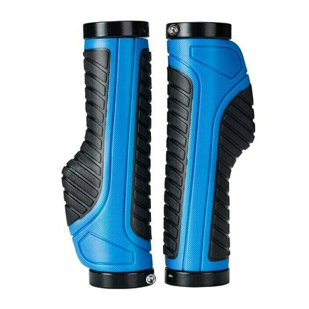 Bicycle Grips MTB Road Bike Double Lock Rubber Handlebar Grips Anti-Slip Rock Bros BLUE Kings Warehouse