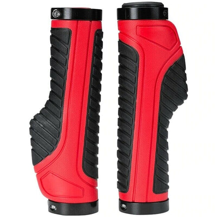 Bicycle Grips MTB Road Bike Double Lock Rubber Handlebar Grips Anti-Slip Rock Bros RED Kings Warehouse