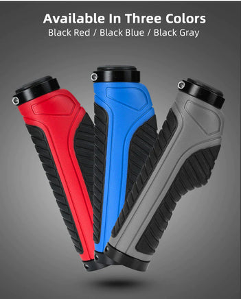 Bicycle Grips MTB Road Bike Double Lock Rubber Handlebar Grips Anti-Slip Rock Bros RED Kings Warehouse