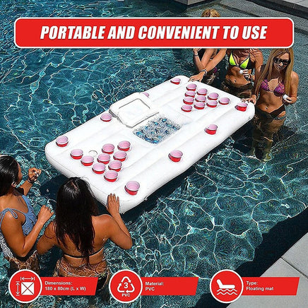 Big PVC Inflatable Beer Pong Raft Floating Pool Party Pong Game Table Lounge Toy Gift & Novelty Kings Warehouse