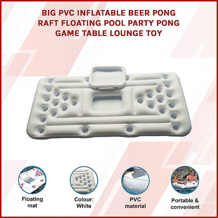 Big PVC Inflatable Beer Pong Raft Floating Pool Party Pong Game Table Lounge Toy Gift & Novelty Kings Warehouse