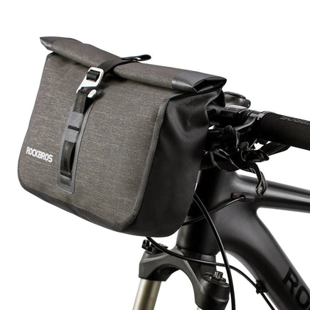 Bike Roll Bag Handlebar Panniers MTB Road Hyybrid Cruiser Commute Bike Scooter Large 5-6L Capacity Waterproof Adjustable Straps Rockbros Kings Warehouse