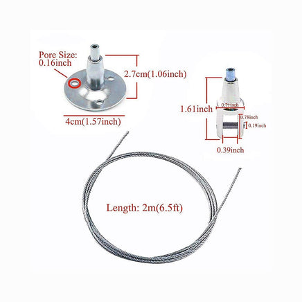 Billboard Hanger Indicator Light Suspension Hook Cable 30kg Load Capacity 8 Pack Furniture Kings Warehouse