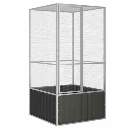 Bird Cage Anthracite 111x107x211.5 cm Galvanised Steel Kings Warehouse