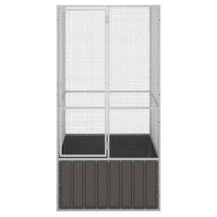 Bird Cage Anthracite 111x107x211.5 cm Galvanised Steel Kings Warehouse
