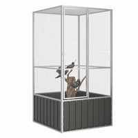 Bird Cage Anthracite 111x107x211.5 cm Galvanised Steel Kings Warehouse