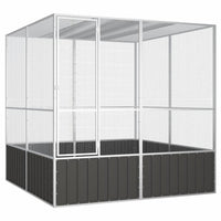 Bird Cage Anthracite 213.5x217.5x211.5 cm Galvanised Steel Kings Warehouse