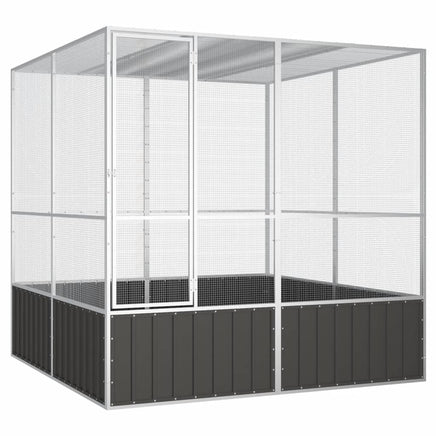 Bird Cage Anthracite 213.5x217.5x211.5 cm Galvanised Steel Kings Warehouse
