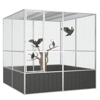 Bird Cage Anthracite 213.5x217.5x211.5 cm Galvanised Steel Kings Warehouse