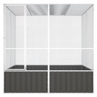 Bird Cage Anthracite 213.5x217.5x211.5 cm Galvanised Steel Kings Warehouse