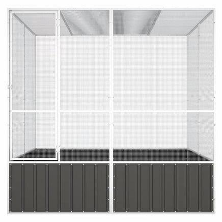 Bird Cage Anthracite 213.5x217.5x211.5 cm Galvanised Steel Kings Warehouse