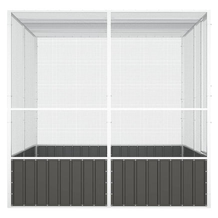 Bird Cage Anthracite 213.5x217.5x211.5 cm Galvanised Steel Kings Warehouse