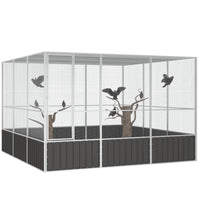 Bird Cage Anthracite 302.5x324.5x211.5 cm Galvanised Steel Kings Warehouse