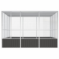 Bird Cage Anthracite 302.5x324.5x211.5 cm Galvanised Steel Kings Warehouse