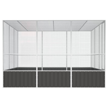 Bird Cage Anthracite 302.5x324.5x211.5 cm Galvanised Steel Kings Warehouse