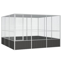 Bird Cage Anthracite 302.5x324.5x211.5 cm Galvanised Steel Kings Warehouse