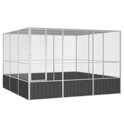 Bird Cage Anthracite 302.5x324.5x211.5 cm Galvanised Steel Kings Warehouse