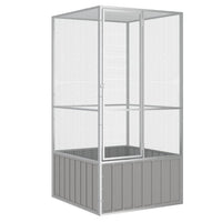Bird Cage Grey 111x107x211.5 cm Galvanised Steel Kings Warehouse