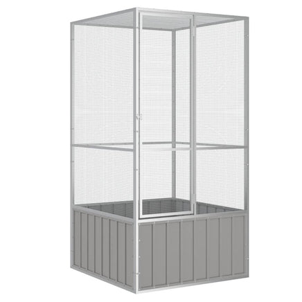 Bird Cage Grey 111x107x211.5 cm Galvanised Steel Kings Warehouse