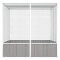Bird Cage Grey 213.5x217.5x211.5 cm Galvanised Steel Kings Warehouse